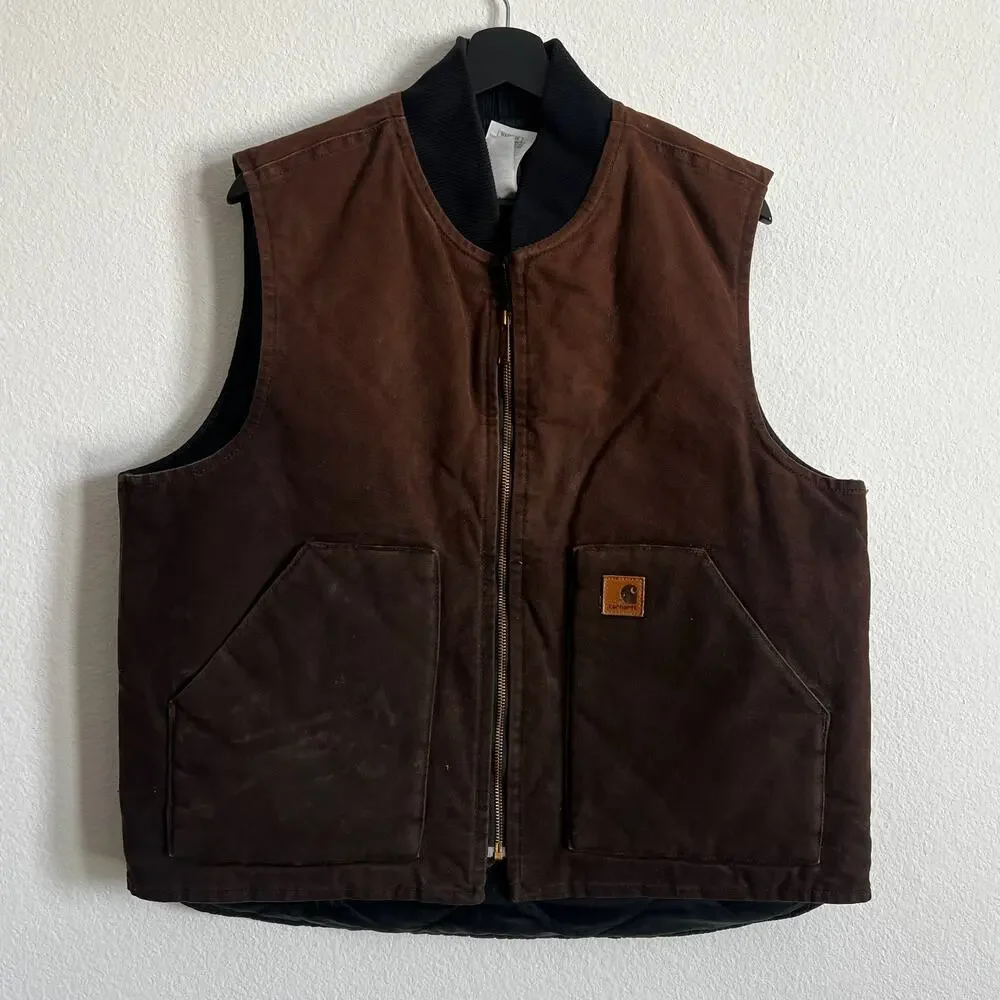 Carhartt V02 DKB brown work wear vest